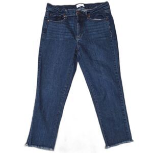 LOFT Raw Hem Skinny Crop Jeans Size 8